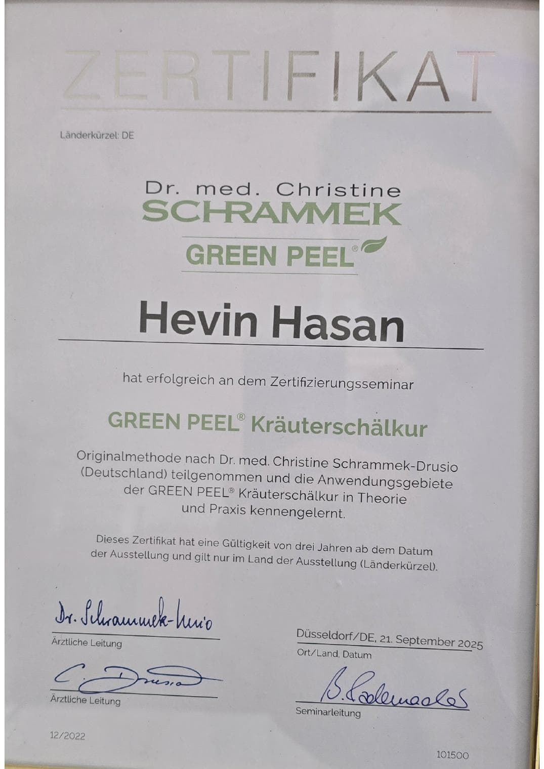 GREEN PEEL® — Dr. med. Christine Schrammek
